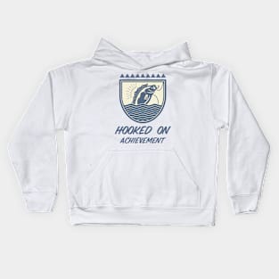 Hooked On Achievement Fishing Life Kids Hoodie